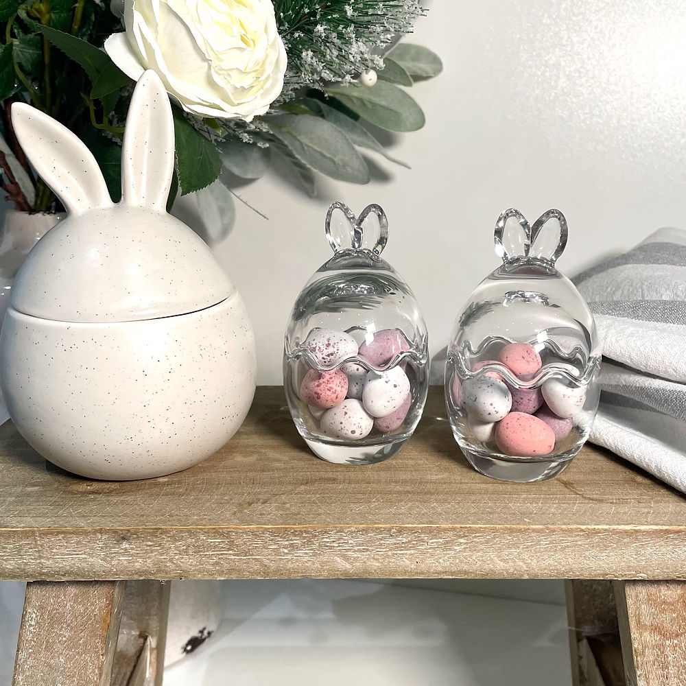 Glass Bunny Jar - Small