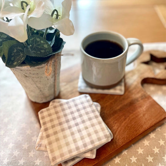 Gingham Coasters (Set of Four)