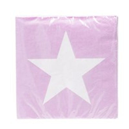 Pink And White Star Napkin