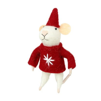 Felt Mouse In Red Jumper