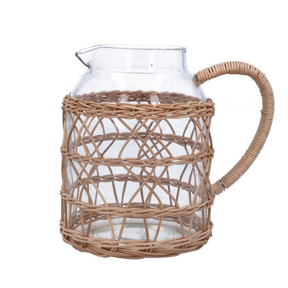 Glass & Rattan Jug