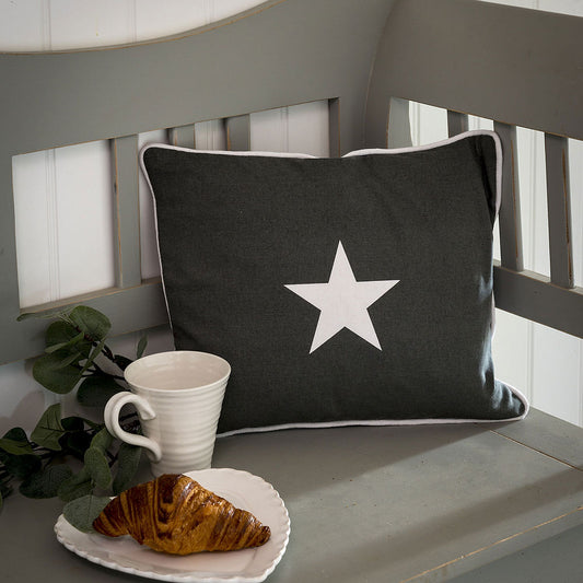 Grey Star Cushion