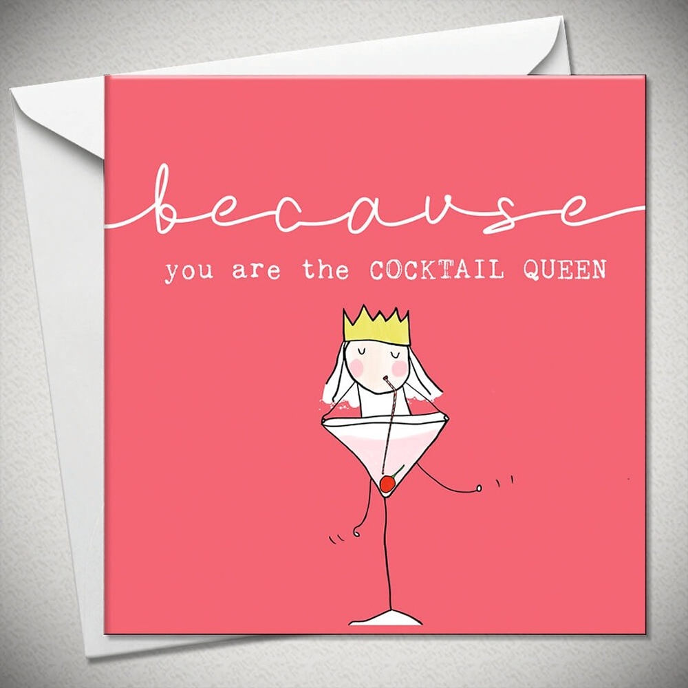 Cocktail Queen Blank Card