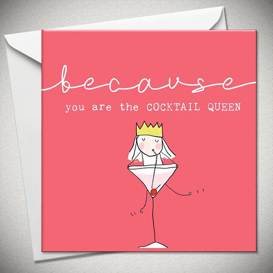 Cocktail Queen Blank Card