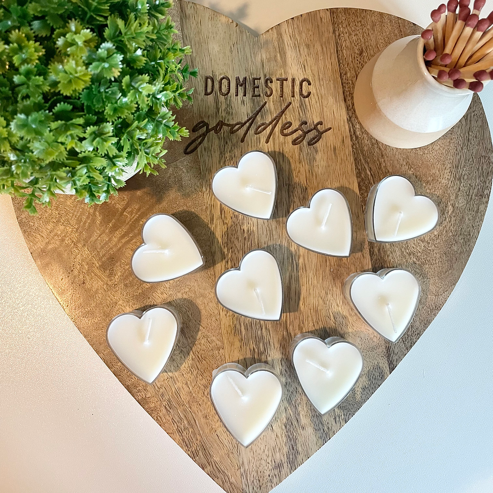 Heart Shaped Tea Lights (Pack of 9)