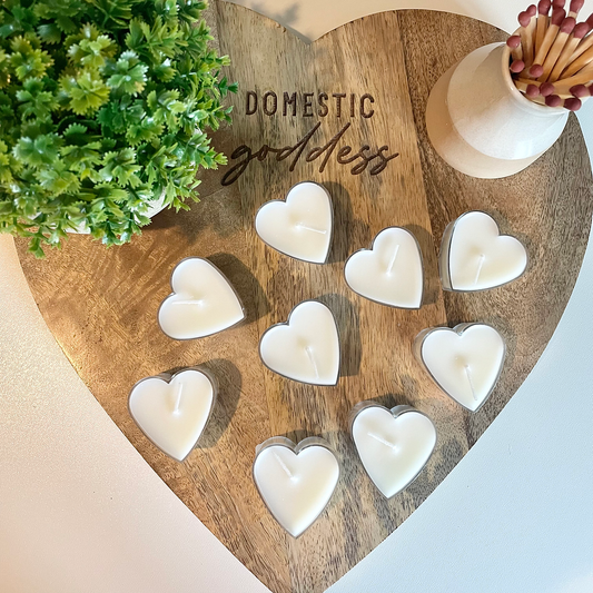 Heart Shaped Tea Lights (Pack of 9)