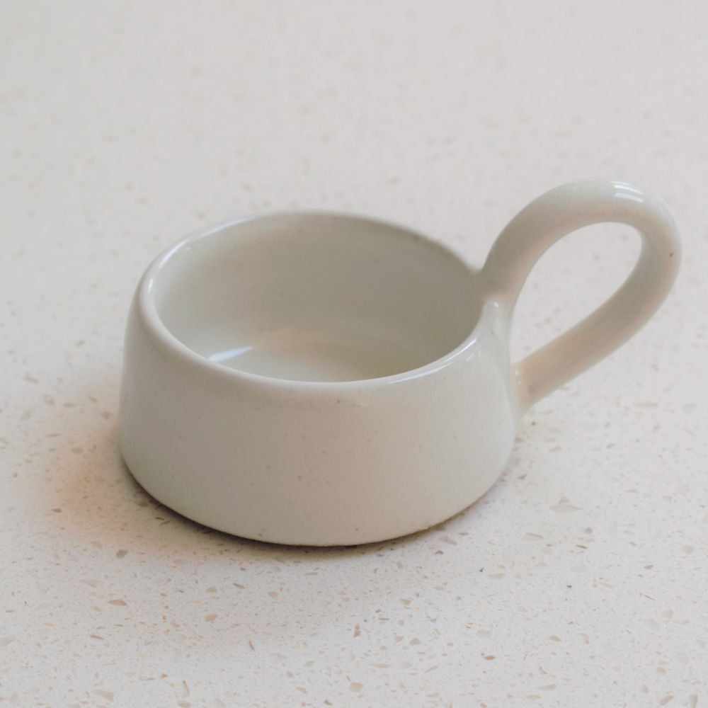 Stoneware Tea Light Holder - White