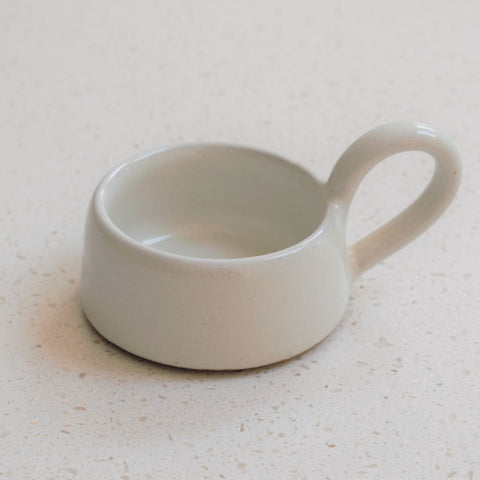 Stoneware Tea Light Holder - White