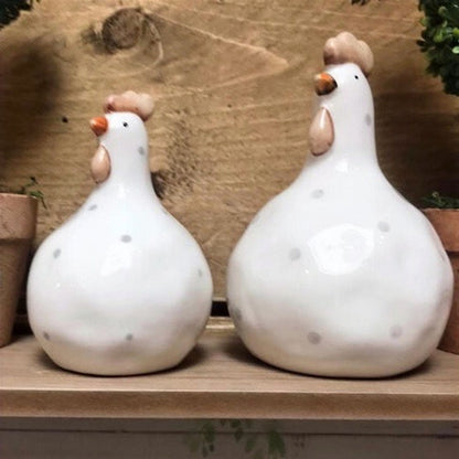 Polka Dot Ceramic Chicken