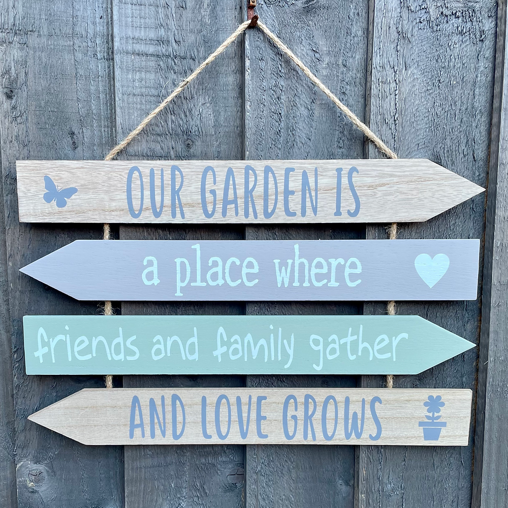 Our Garden Slatted Sign