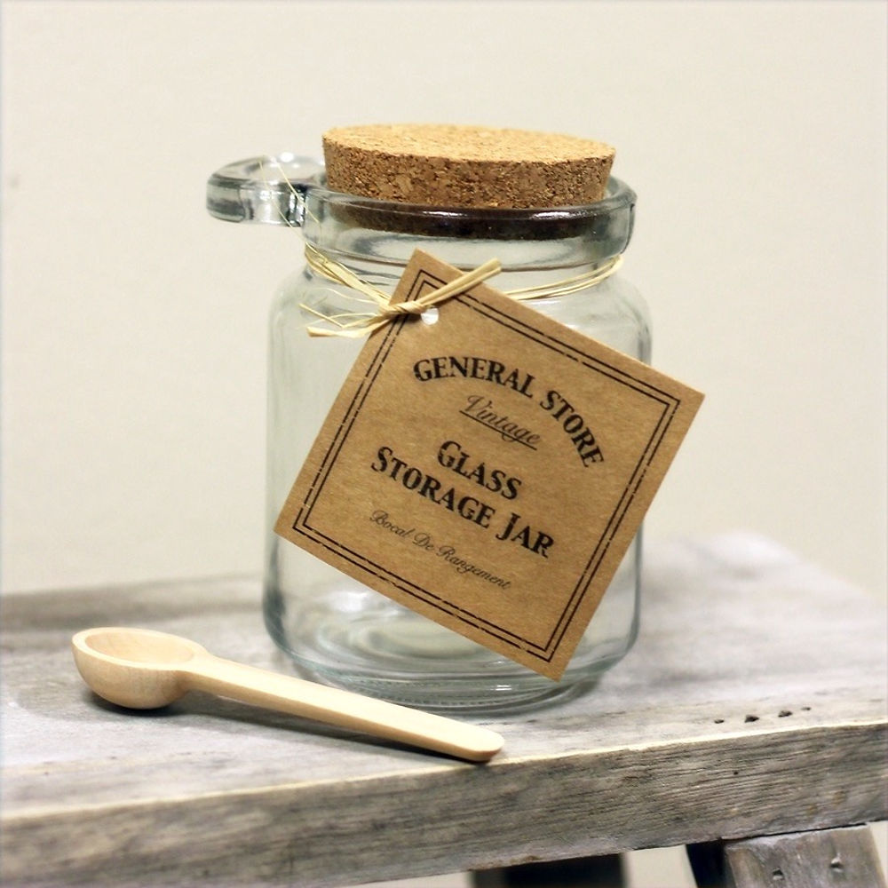 Glass Storage Jar With Wooden Spoon