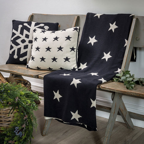 Black and White Star Throw