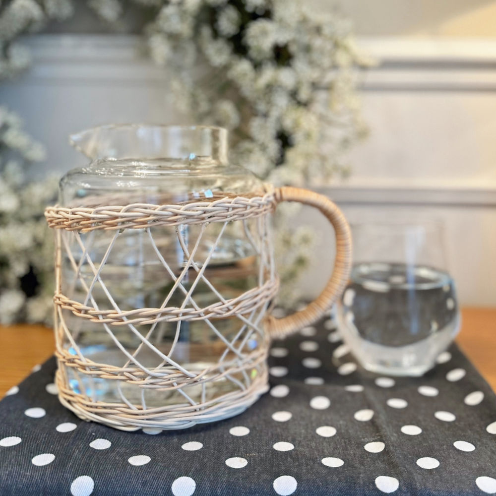 Glass & Rattan Jug