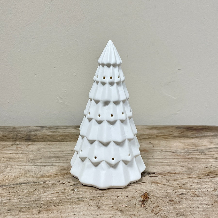 White Ceramic LED Christmas Tree