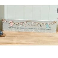 Welcome Welly Boot Wooden Plaque