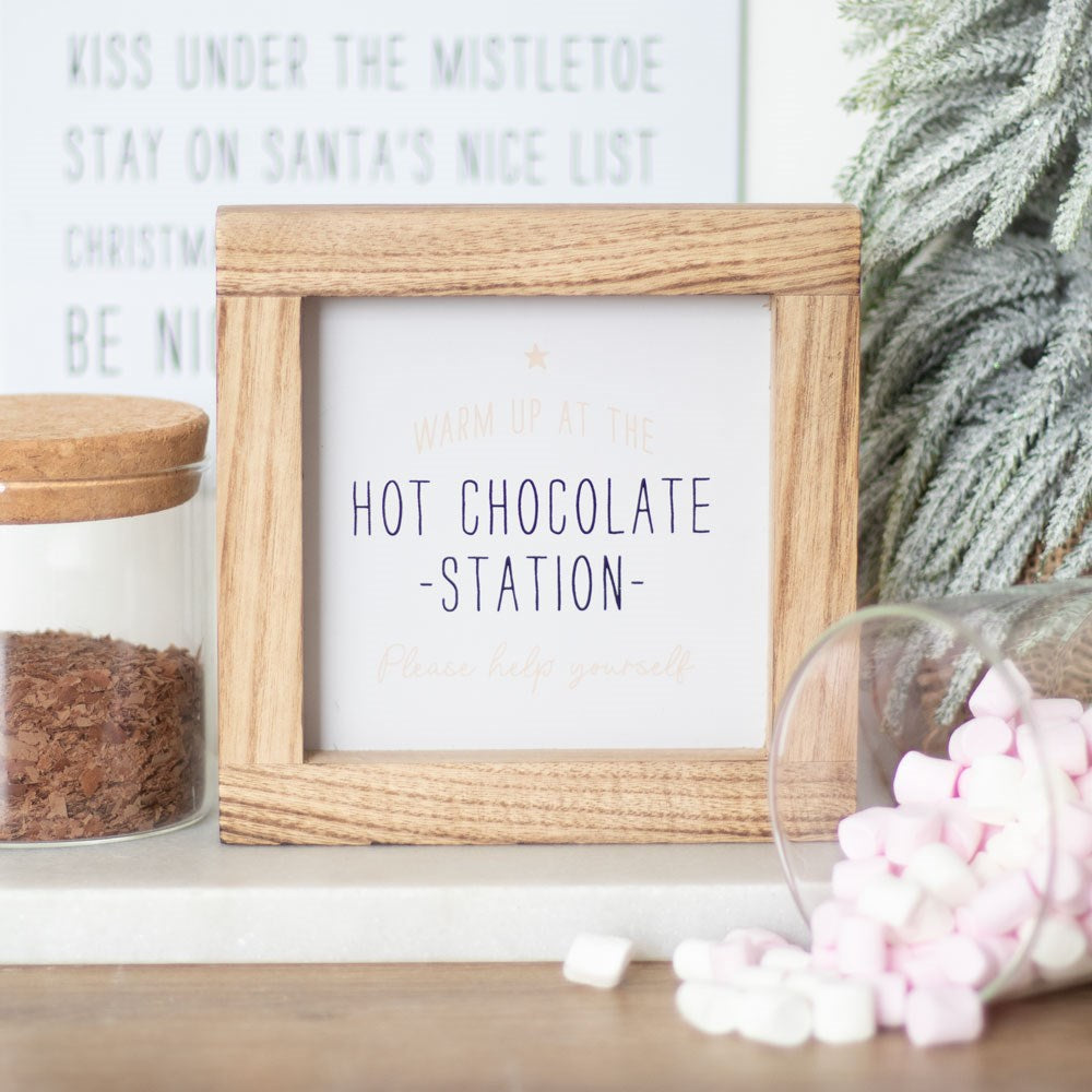 Hot Chocolate Station | Wooden Sign