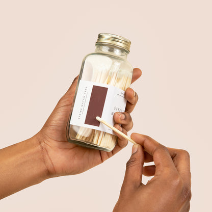 Glass Jar With White Matches