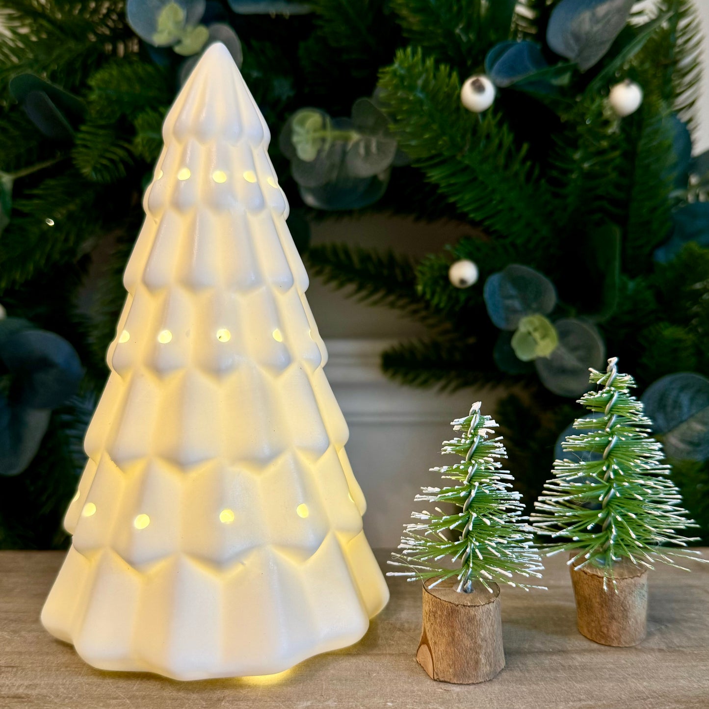 White Ceramic LED Christmas Tree