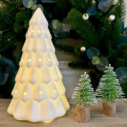 White Ceramic LED Christmas Tree