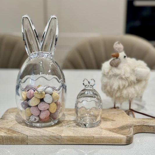 Glass Bunny Jar