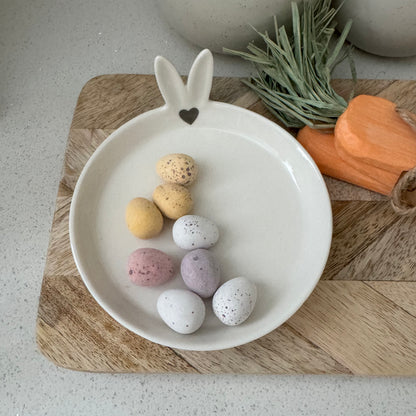 Bunny Ears White Trinket Dish